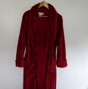Red fluffy Bathrobe